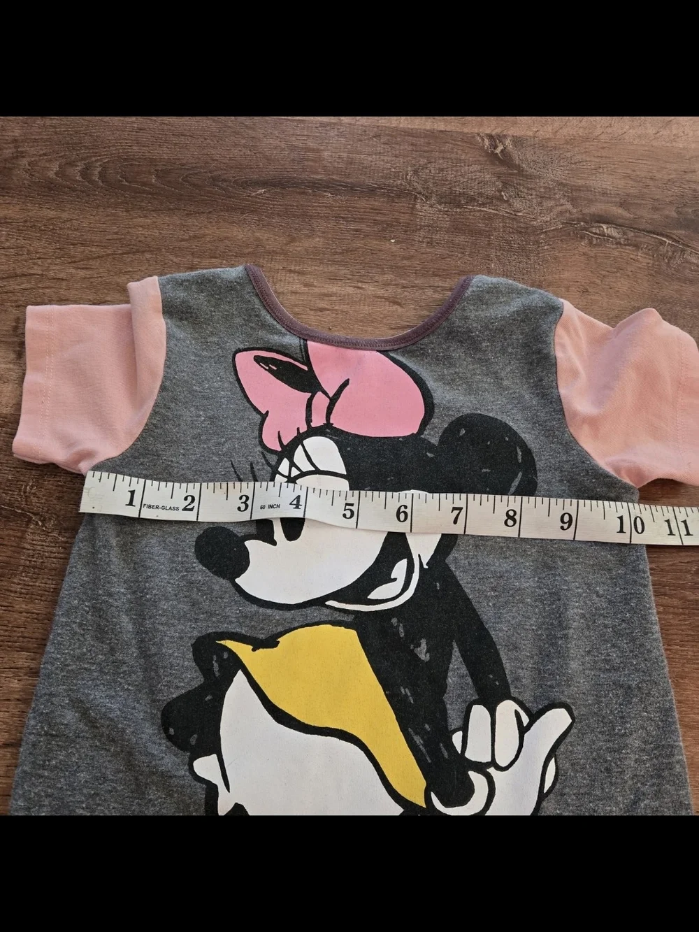 Rags Disney Minnie Mouse Gray, Pink & Yellow Kids One-Piece Bodysuit 18-24m